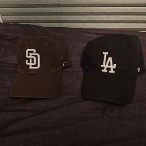 ‘47 Hats - LA Dodgers and San Diego Padres